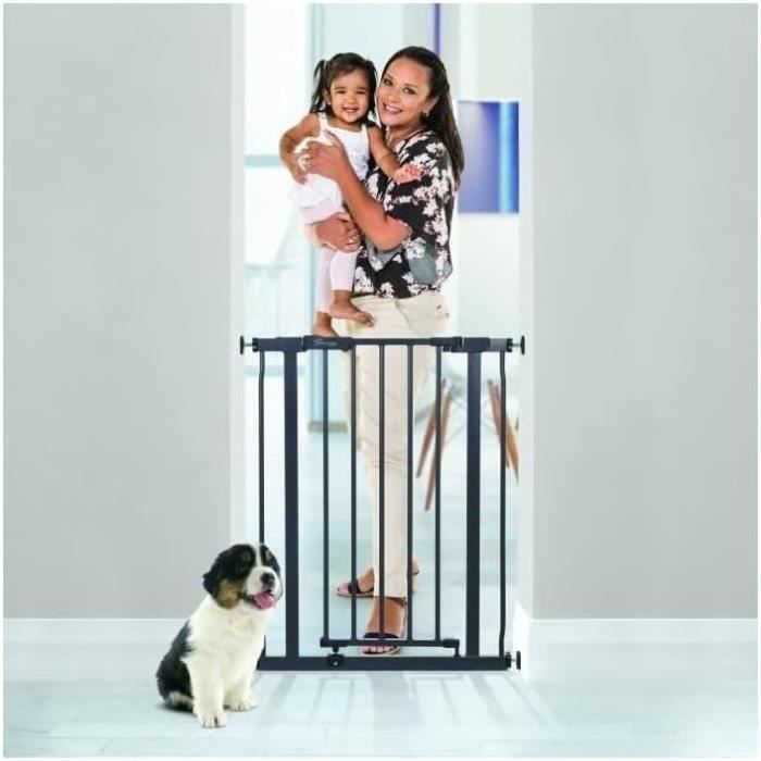 Barriere de sécurité - DREAMBABY - AVA - Montée par pression - 61-68 x 75 cm - Double verrouillage - Anthracite