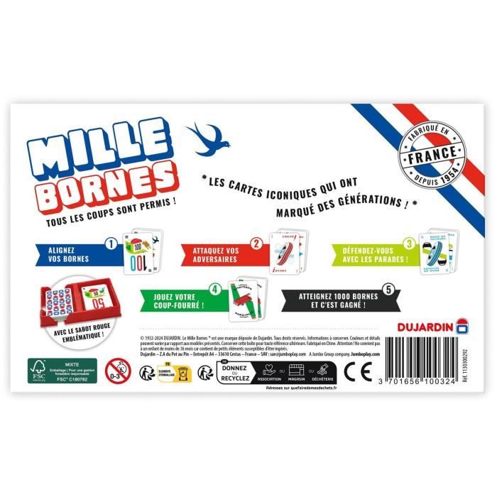 Mille bornes Classique - Jeu de société - DUJARDIN - Des 6 ans