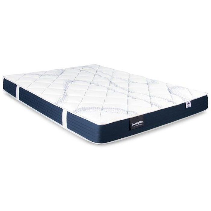 Matelas 140x190 marque DUNLOPILLO - Hauteur 18 cm - Mousse Aérial Haute Résilience - Dunloflex - Soutien Ferme - Fabriqué en France