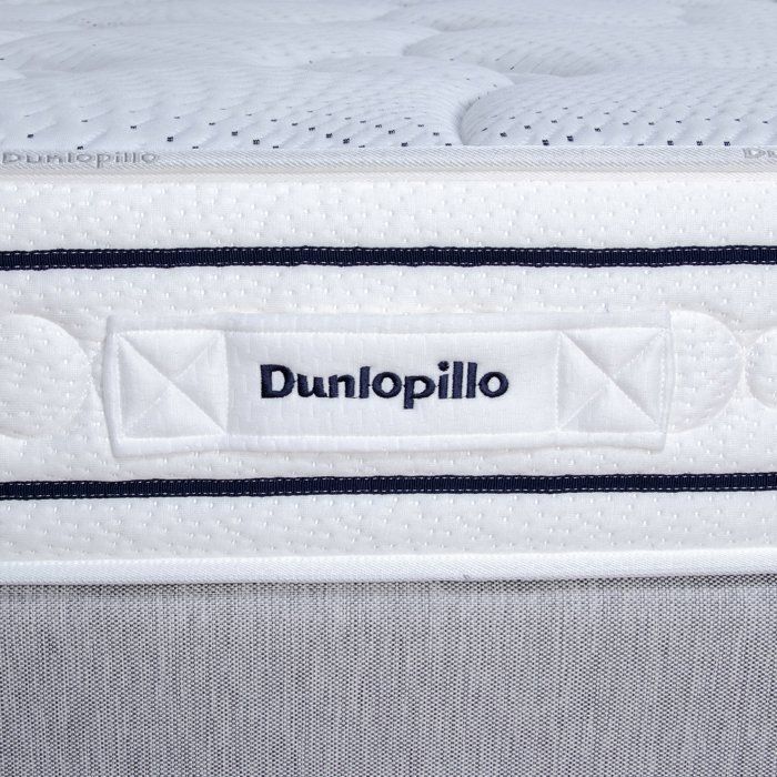 Matelas 180x200 marque DUNLOPILLO - Hauteur 21 cm Latex - Aération naturelle - 7 zones- Soutien Équilibré - Fabriqué en France