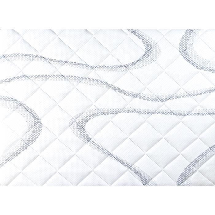Ensemble matelas sommier 160x200marque DUNLOPILLO - Hauteur 18 cm - Mousse Aérial - Soutien Ferme - Fabriqué en France