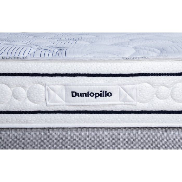 Ensemble matelas sommier 160x200 (2x80) marque DUNLOPILLO -Hauteur 20 cm - Ressorts ensachés -Soutien Equilibré - Fabriqué en France