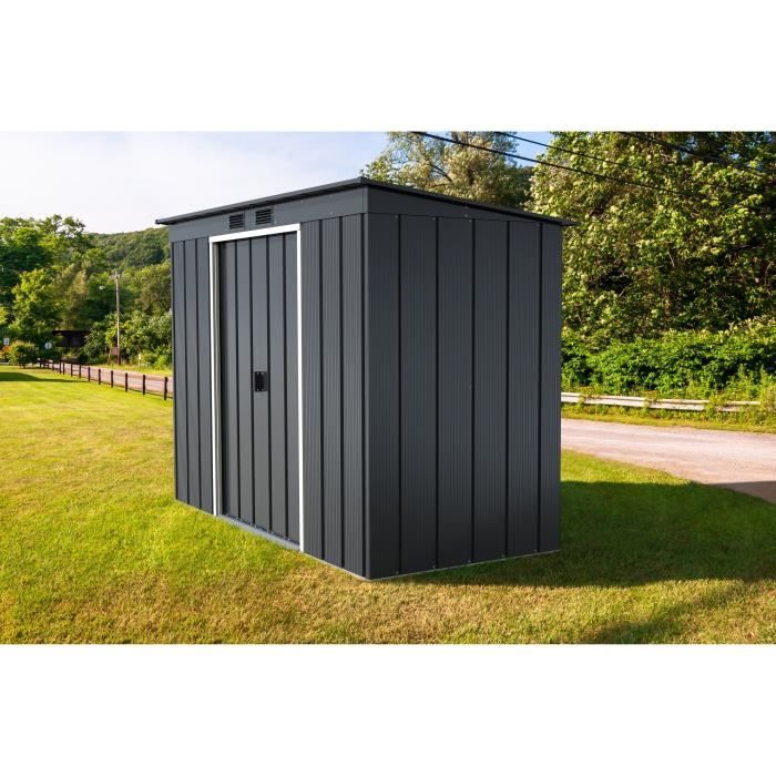 Abri de jardin - Métal - DURAMAX - 3,25 m˛ - 0,33 mm - Anthracite - DUECOPENT84PR