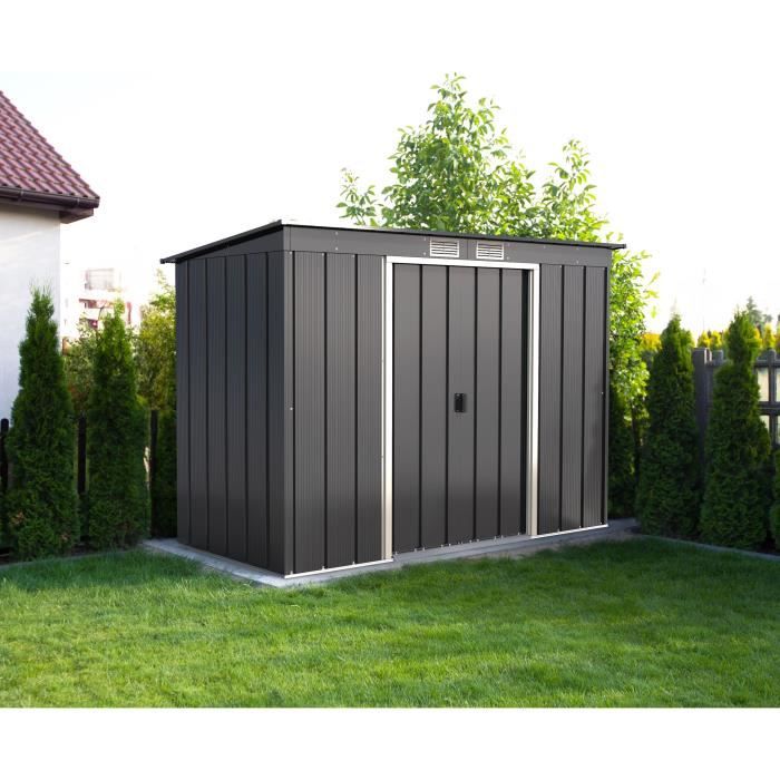 Abri de jardin - Métal - DURAMAX - 3,25 m˛ - 0,33 mm - Anthracite - DUECOPENT84PR