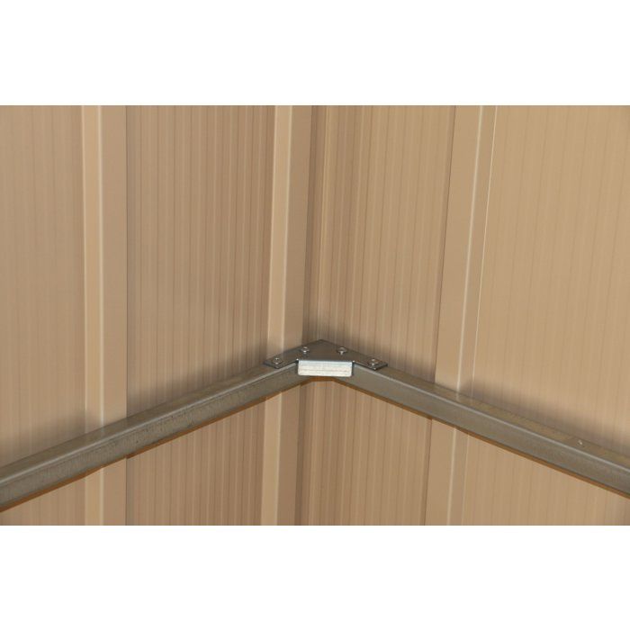 Abri de jardin en métal imitation bois - DURAMAX - 7,75m² + kit d'ancrage - Epaisseur 0,33 mm
