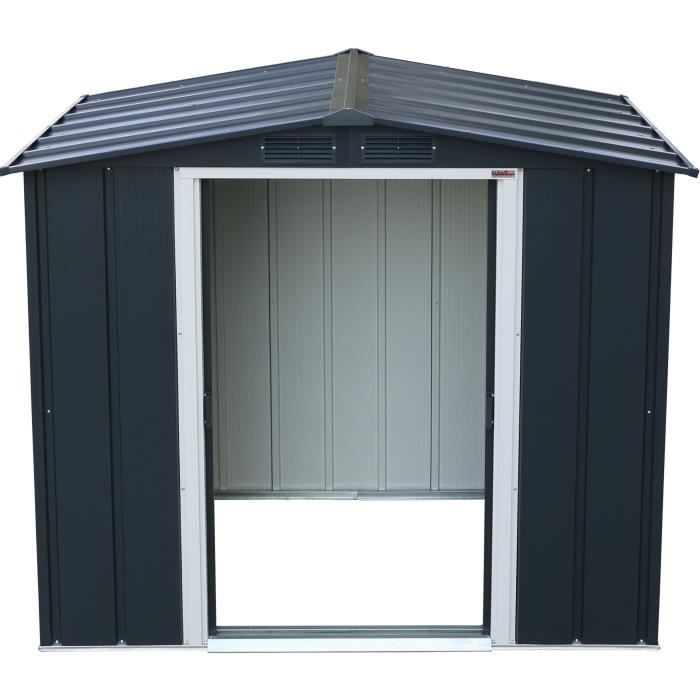 Abri de jardin - Métal - DURAMAX - 2,47 m˛ - 0,33 mm - Anthracite - DUECO64PR
