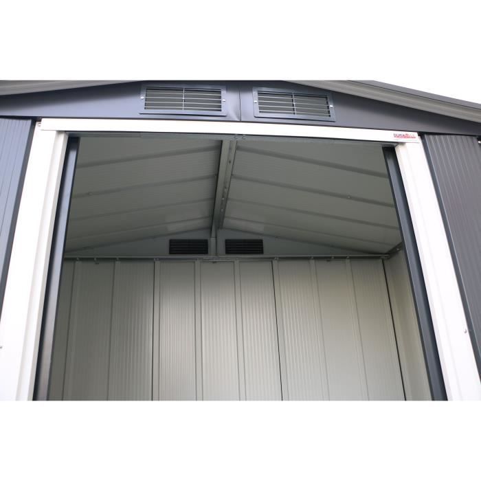 Abri de jardin - Métal - DURAMAX - 2,47 m˛ - 0,33 mm - Anthracite - DUECO64PR