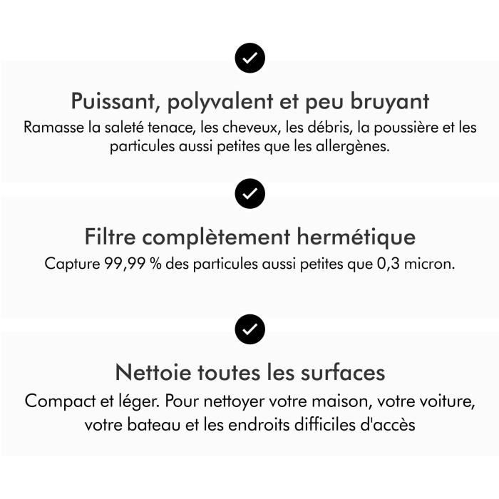DYSON Car+Boat - Aspirateur a main - Puissance 115 AW - Puissant, compact et léger - Idéal voiture et bateau