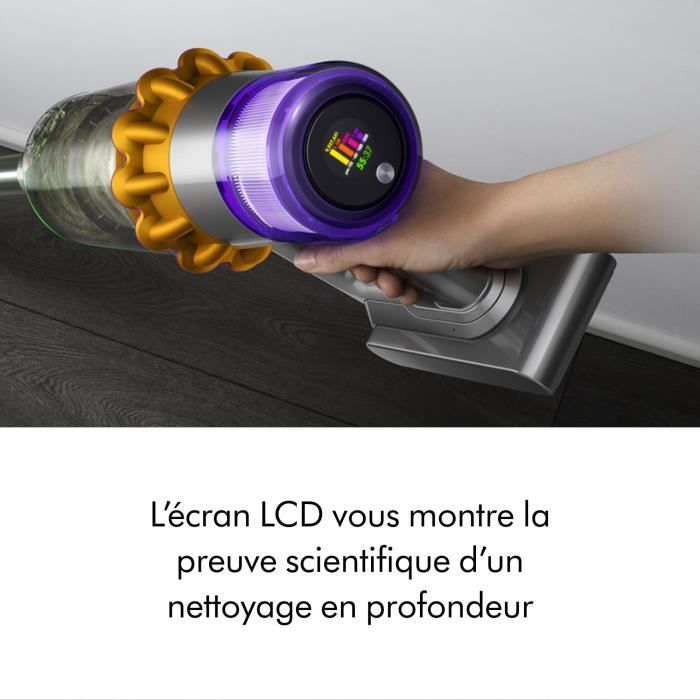 DYSON V15 Detect Absolute - Aspirateur Balai - Puissance 240 AW - Autonomie jusqu'a 60 min - Brosse avec lumiere intégrée