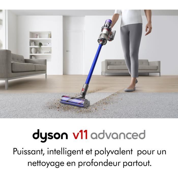 DYSON V11 ADVANCED - Aspirateur Balai sans Fil - 60 Min d'autonomie - Brosse Motorbar Auto-démelante - Ecran LCD