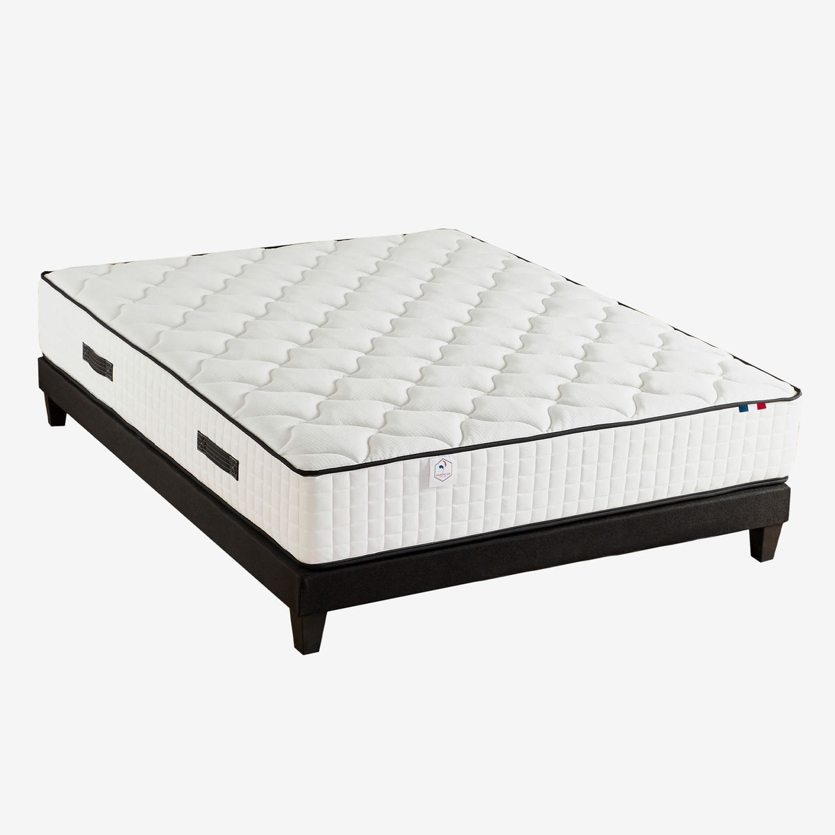 CONFORT DESIGN Hotel Grand Confort Ensemble matelas & sommier 140 x 190 - Ep. 30cm - Ressorts - 7 zones - Fabriqué en France
