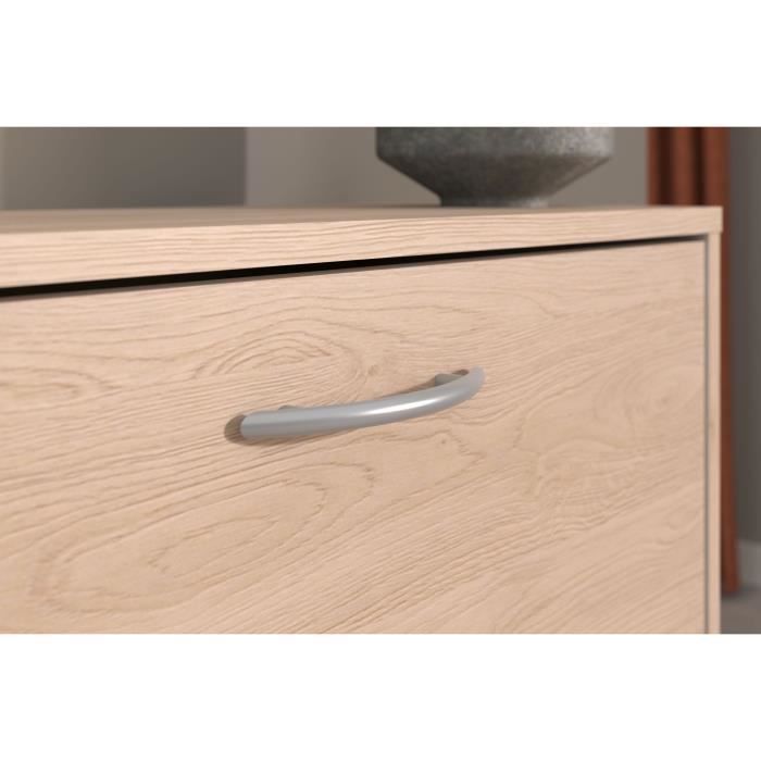 Meuble a chaussures 2 abattants - EASY LIFE - Décor Chene - L66,5 x P25,1 x H78,5cm - PARISOT