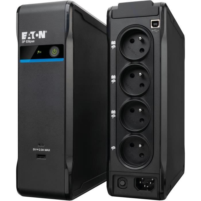 Onduleur - EATON - 3P Ellipse 3P550D - Pour PC pro ou terminal point de vente - Protection parafoudre - 550VA - 330W