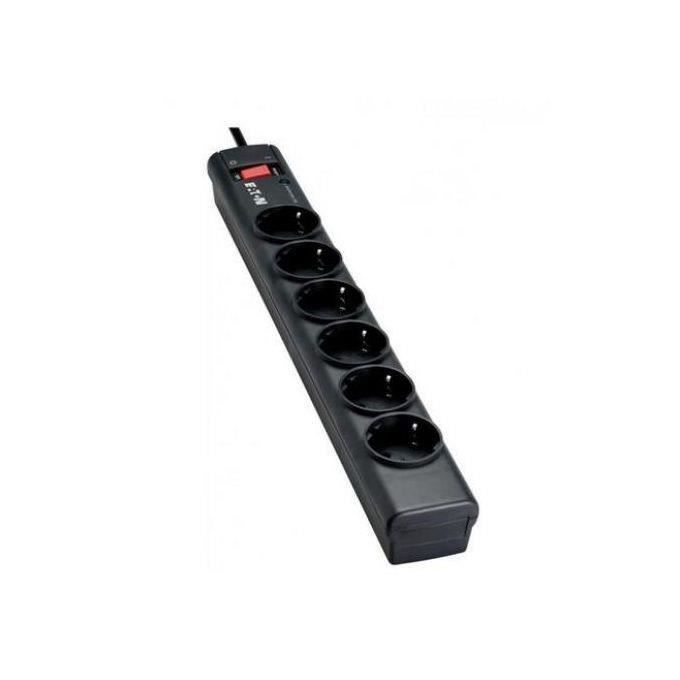 Multiprise/Parafoudre - EATON Protection Strip 6 DIN - PS6D - 6 prises DIN européennes - Noir
