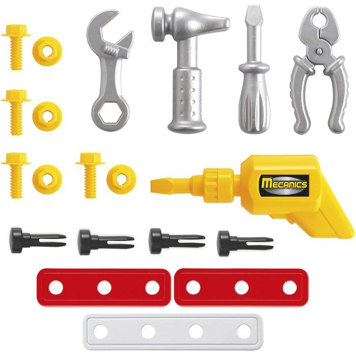 ECOIFFIER Mecanics 2303 - Valisette Mécanique 25,5 cm - 18 mois - Pour Bricoler Partout