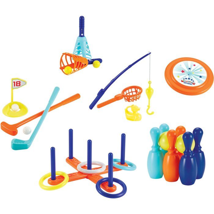 Coffret sport 6 en 1 ECOIFFIER - Jeux de sport pour enfant des 18 mois - Origine France Garantie