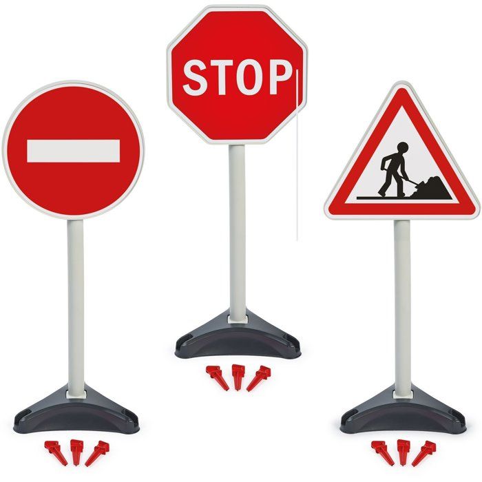 ECOIFFIER Tp 476 - 3 Panneaux Signalisation - 18 mois - Une signalisation grandeur nature