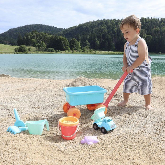 ECOIFFIER Plage 524 - Chariot de Plage Garni - 18 mois - Tout transporter a la plage