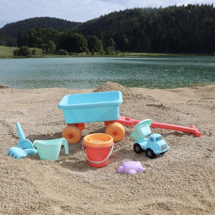 ECOIFFIER Plage 524 - Chariot de Plage Garni - 18 mois - Tout transporter a la plage