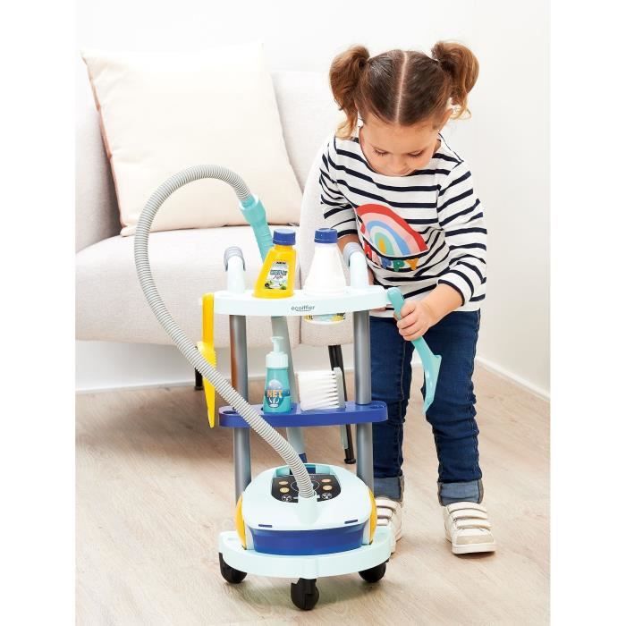 Chariot de mÈnage + aspirateur - ECOIFFIER - 2772 - Faire le mÈnage devien un plaisir