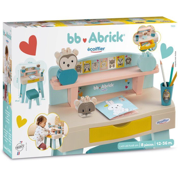ECOIFFIER 7924 BB Abrick - Mon premier bureau - 12 mois - Bien install pour travailler