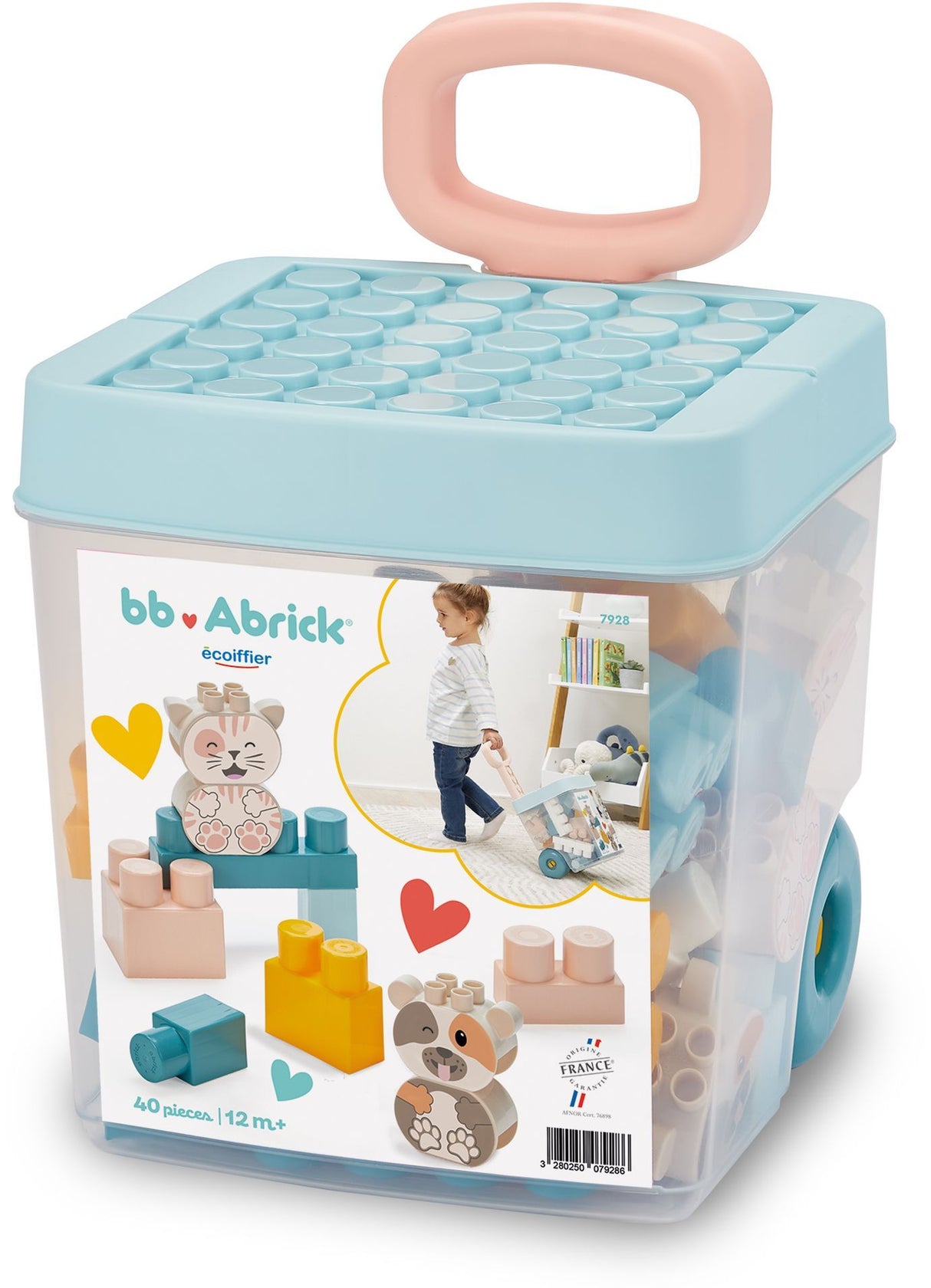 Rolly briques - BB Abrick - ECOIFFIER - 40 pieces - Des 12 mois