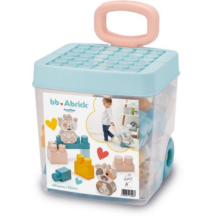 Rolly briques - BB Abrick - ECOIFFIER - 40 pieces - Des 12 mois