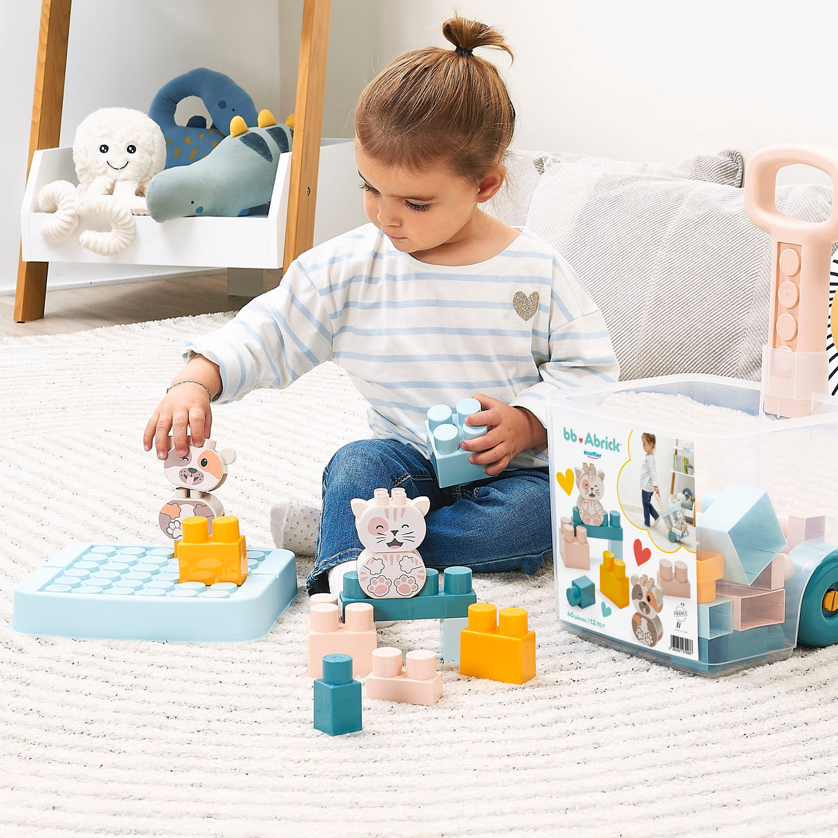 Rolly briques - BB Abrick - ECOIFFIER - 40 pieces - Des 12 mois