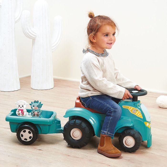 Tracteur directionnel garni avec remorque - ECOIFFIER - 15 accessoires - De 12 a 36 mois