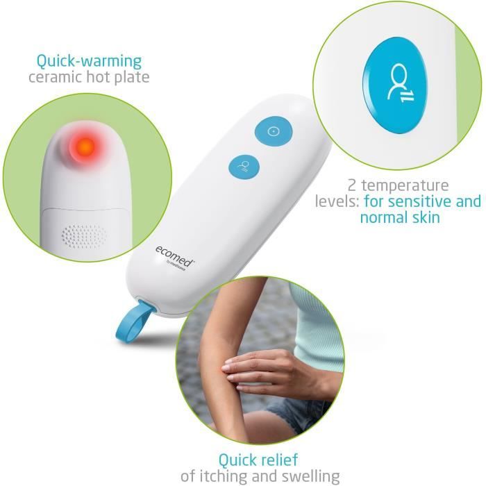 Appareil soulageant les piq˚res d'insectes - Ecomed by Medisana IB-50E - sans produit chimique - peau sensible et normale