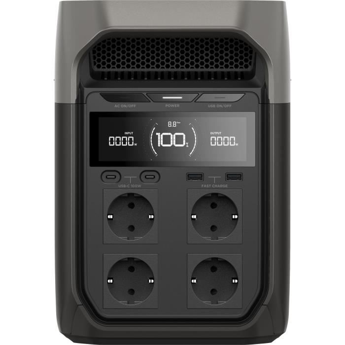 Station d'alimentation portable - EcoFlow - DELTA 3 - Batterie LiFePO4 1024Wh, sorties variées