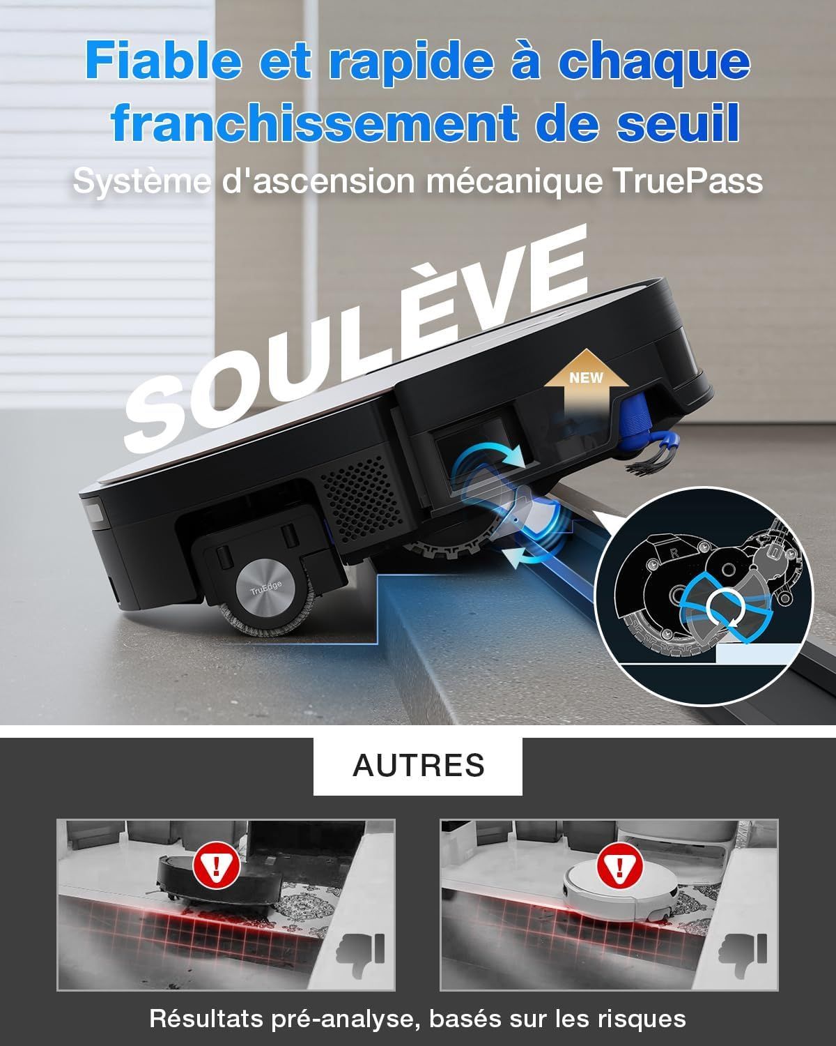 ECOVACS X11 PRO OMNI - Robot Aspirateur Laveur avec Blast - 19500 Pa - PowerBoost Ultra-Rapide - OZMO Roller 2.0 - ZeroTangle 3.0