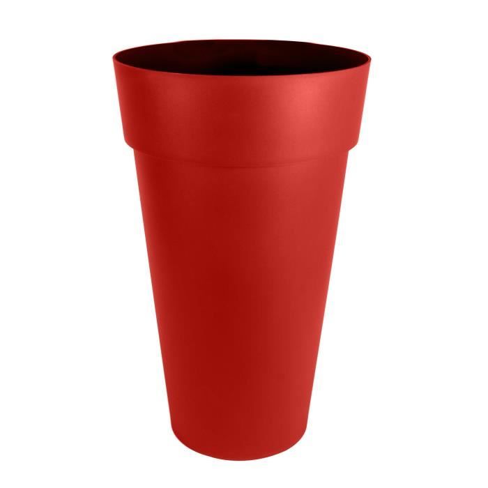 EDA Pot XXL TOSCANE - 90 L - Ø 48 x H 80 cm - Rouge rubis