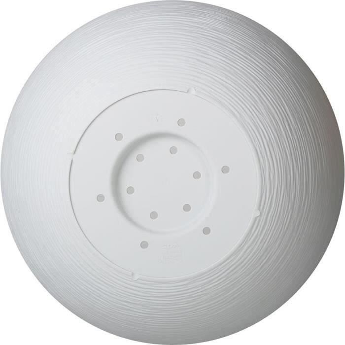 Pot vasque Ř 40 cm - EDA - Graphit Up - 14,9 L - Intérieur/ Extérieur - Décor Graphique - Ř 40 x H. 16,5 cm - Blanc Cérusé