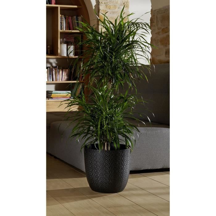 Cache-pot - EDA - Opale - 14,8 L - Ř 29,5 x H.27,1 cm - Noir