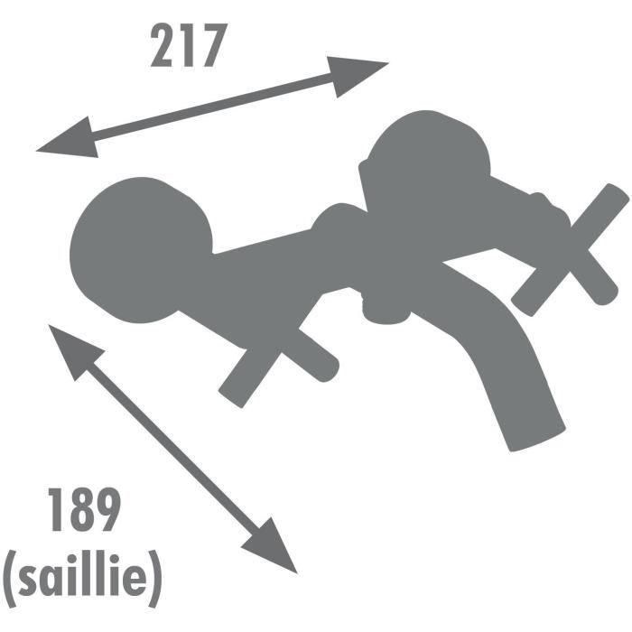 Mélangeur bain-douche - EDOUARD ROUSSEAU - NANKA - Noir