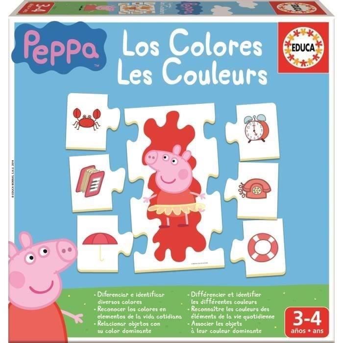 Jeu d'Èveil Èducatif PEPPA PIG Les Couleurs - EDUCA - Pour GarÁon et Fille a partir de 3 ans
