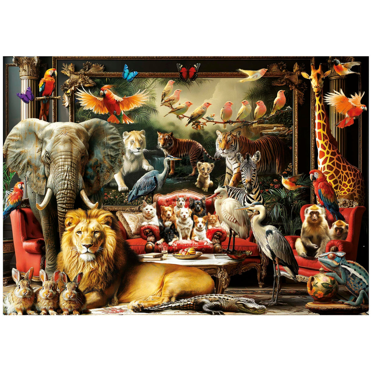 Puzzle - EDUCA - Le Manoir des Animaux - 1500 pieces - 85 x 60 cm - a partir de 15 ans