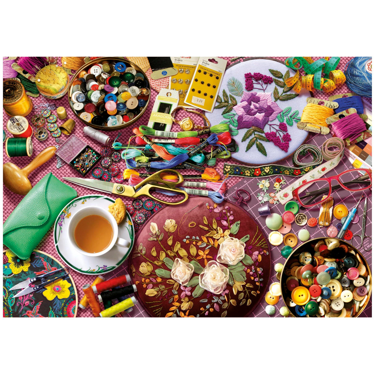 Puzzle - EDUCA - La Table de Couture - 2000 pieces - 96x68 cm - a partir de 15 ans