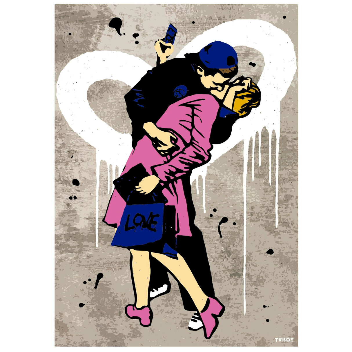 Puzzle - EDUCA - LE BAISER, TV BOY - 1000 pieces - 68 x 48 cm - Pour adultes a partir de 12 ans