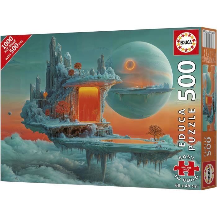 Puzzle - EDUCA - Planete de Feu et de Glace - 500 pieces - 68x48 cm - a partir de 10 ans