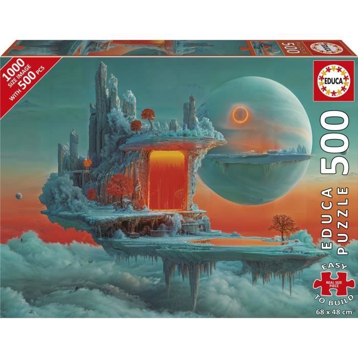 Puzzle - EDUCA - Planete de Feu et de Glace - 500 pieces - 68x48 cm - a partir de 10 ans