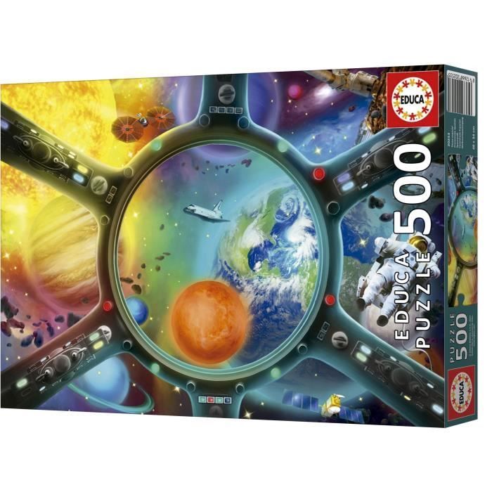 Puzzle - EDUCA - Promenade Spatiale - 500 pieces - Theme Science et espace - Dimensions 48x34 cm