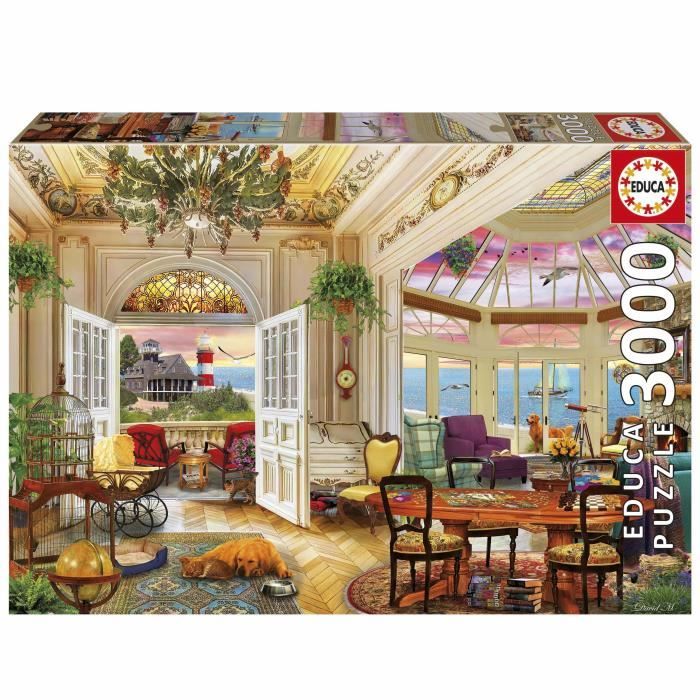 Puzzle - EDUCA - Vie en Bord de Mer - 3000 pieces - 120x85 cm - Pour adultes a partir de 15 ans