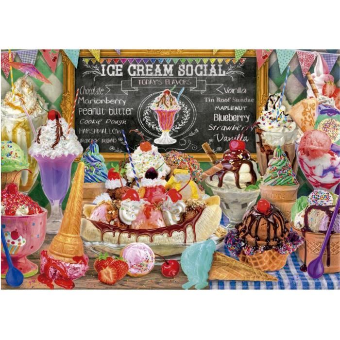 Puzzle - EDUCA - Boutique de Glaces - 500 pieces - 48x34 cm - a partir de 10 ans - Mixte