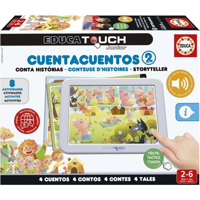 Jeu éducatif - EDUCA - Touch Junior - Conteuse d'Histoires 2 - 4 histoires - 8 activités éducatives