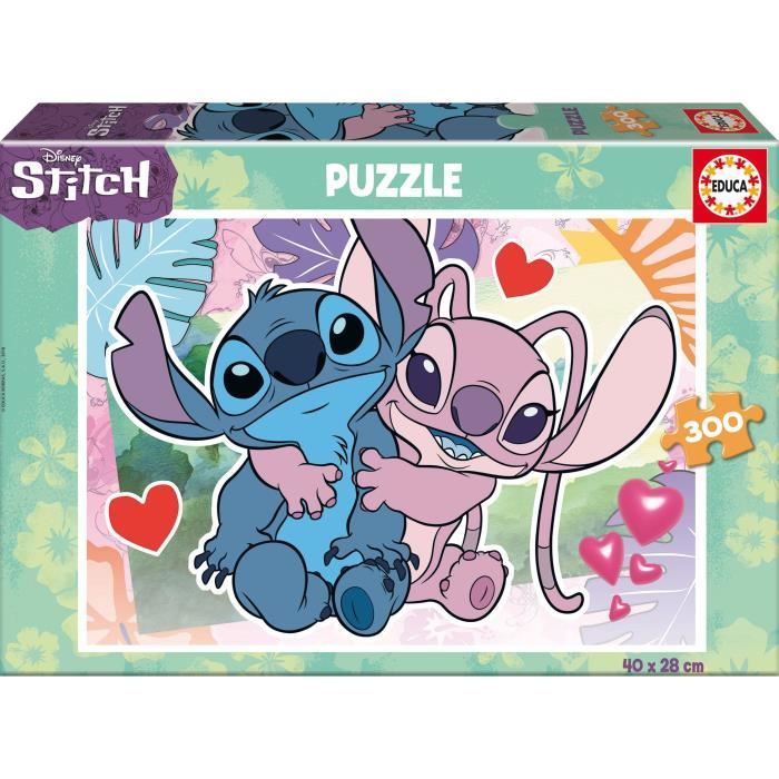 Puzzle de 300 pieces Stitch, 40 x 28 cm, Recommandé de 6 Ans, Disney, 19964, Educa
