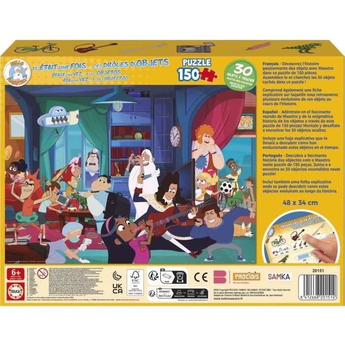 Puzzle - EDUCA - Il était une fois... Ces drôles d´objets - 150 pieces