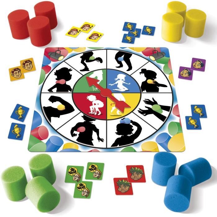 Spin & Fun - Jeu d'équilibre - EDUCA - Teste l'agilité et l'équilibre - 2 a 4 joueurs - Des 5 ans