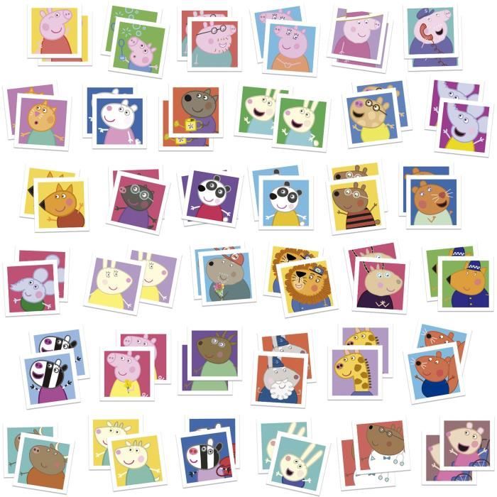 Identic Peppa Pig - Jeu de mémoire - EDUCA - 72 cartes, développe mémoire et attention - Des 3 ans